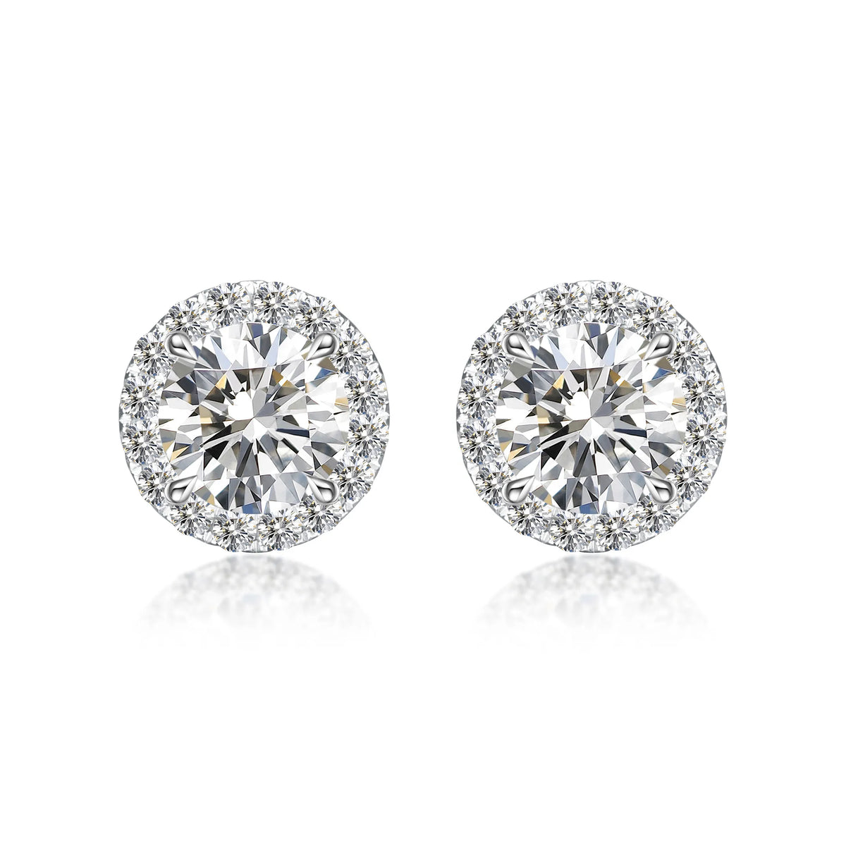 1.07 ctw Vintage Round-Cut Lab-Grown Diamond Stud Earrings in PT950 Platinum
