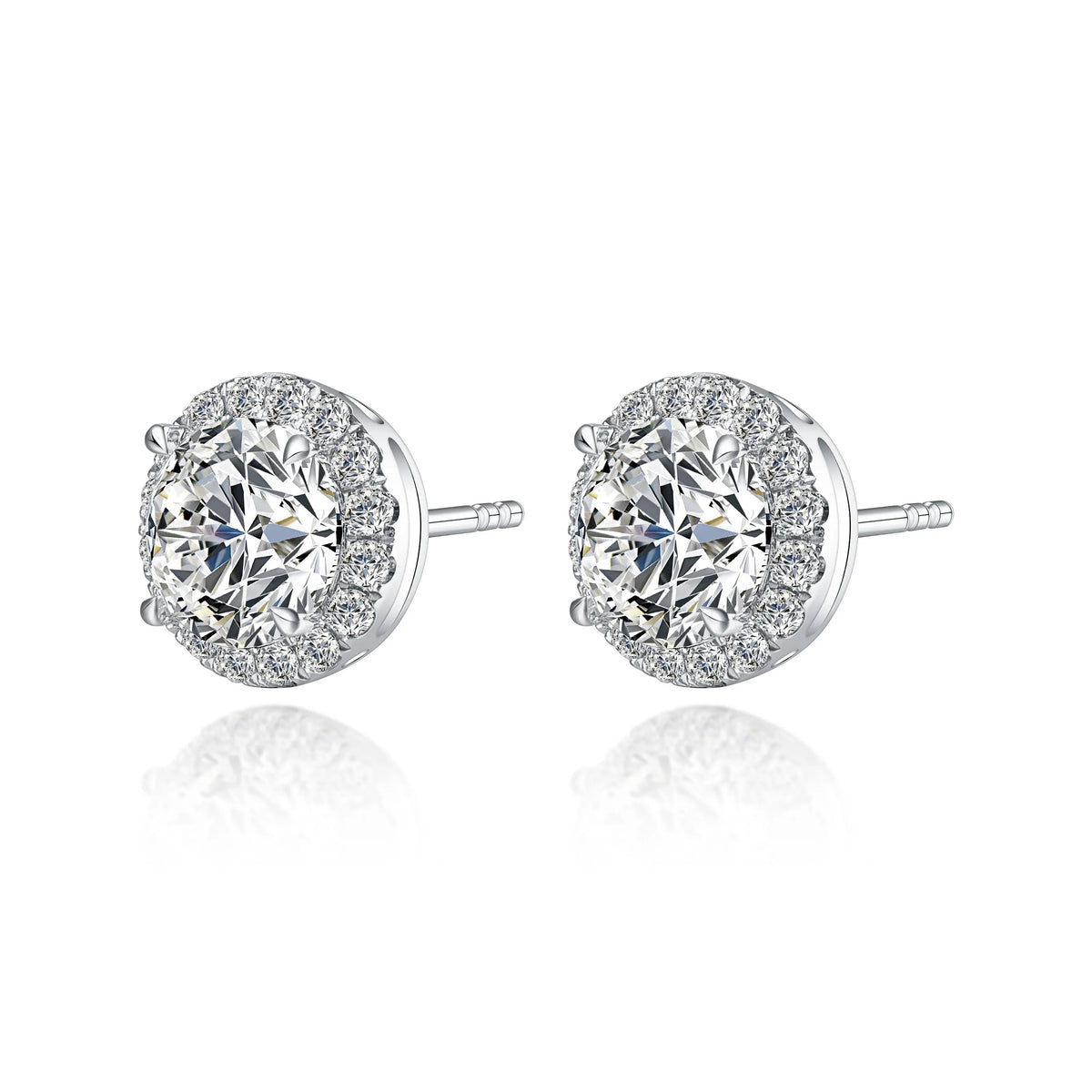 1.07 ctw Vintage Round-Cut Lab-Grown Diamond Stud Earrings in PT950 Platinum