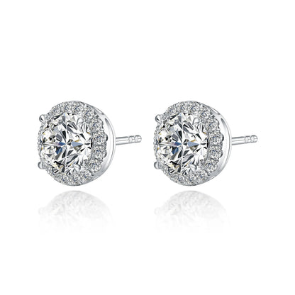 1.07 ctw Vintage Round-Cut Lab-Grown Diamond Stud Earrings in PT950 Platinum