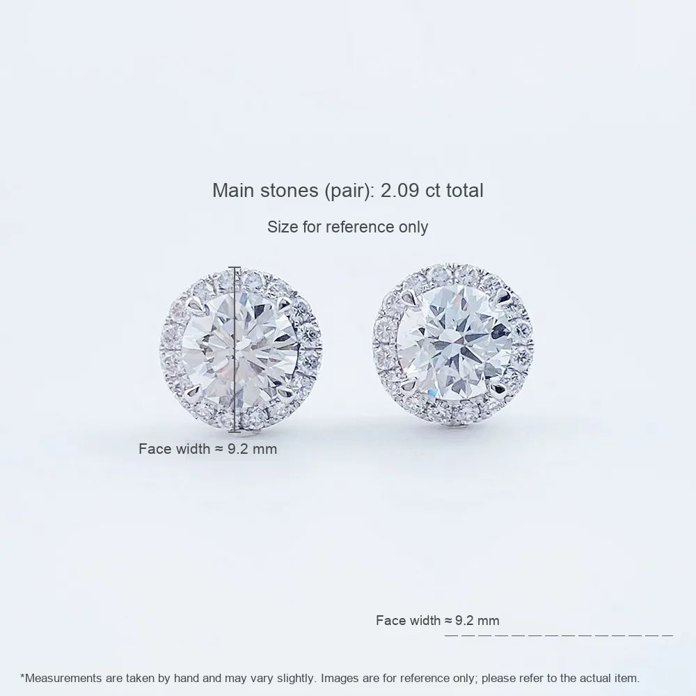 1.07 ctw Vintage Round-Cut Lab-Grown Diamond Stud Earrings in PT950 Platinum