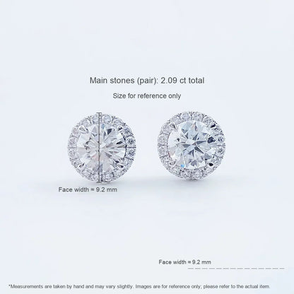 1.07 ctw Vintage Round-Cut Lab-Grown Diamond Stud Earrings in PT950 Platinum