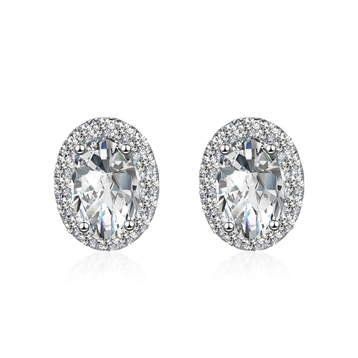 1.05 ctw Celestial Adjustable Oval-Cut Lab-Grown Diamond Stud Earrings in 18K White Gold