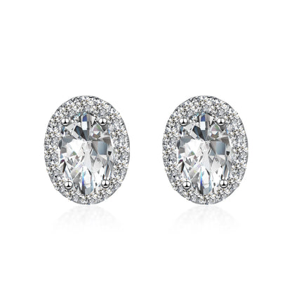 1.05 ctw Celestial Adjustable Oval-Cut Lab-Grown Diamond Stud Earrings in 18K White Gold