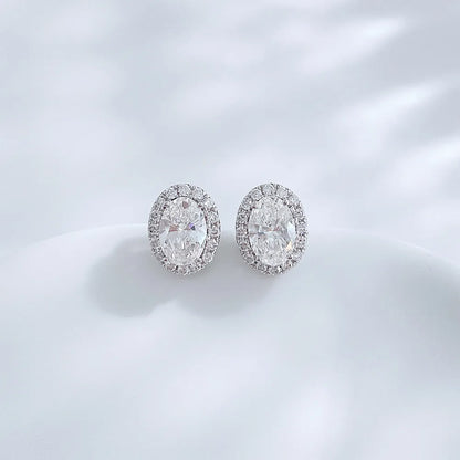 1.05 ctw Celestial Adjustable Oval-Cut Lab-Grown Diamond Stud Earrings in 18K White Gold