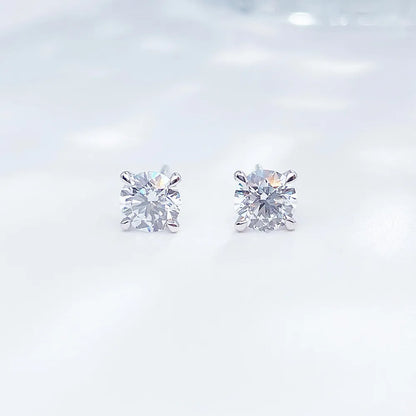 1.03 ctw Four-Prong Cushion-Cut Lab-Grown Diamond Earrings in PT950 Platinum