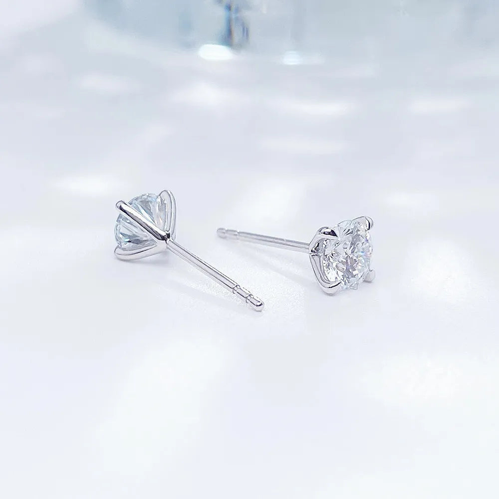 1.03 ctw Four-Prong Cushion-Cut Lab-Grown Diamond Earrings in PT950 Platinum