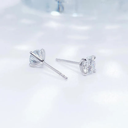 1.03 ctw Four-Prong Cushion-Cut Lab-Grown Diamond Earrings in PT950 Platinum