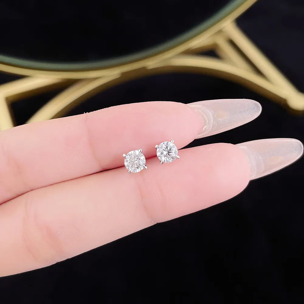 1.03 ctw Four-Prong Cushion-Cut Lab-Grown Diamond Earrings in PT950 Platinum