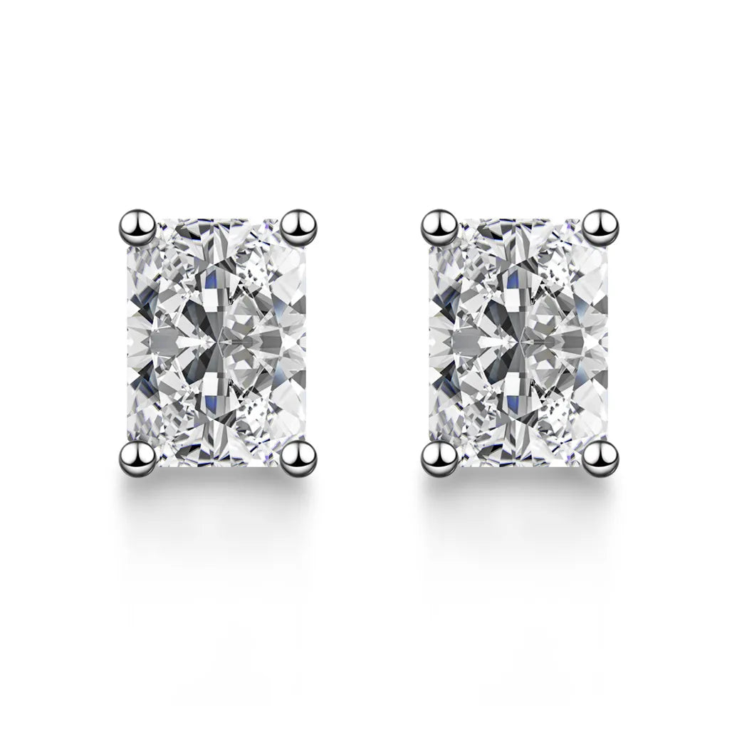2.01 ctw Celestial Four-Prong Radiant-Cut Lab-Grown Diamond Earrings in PT950 Platinum