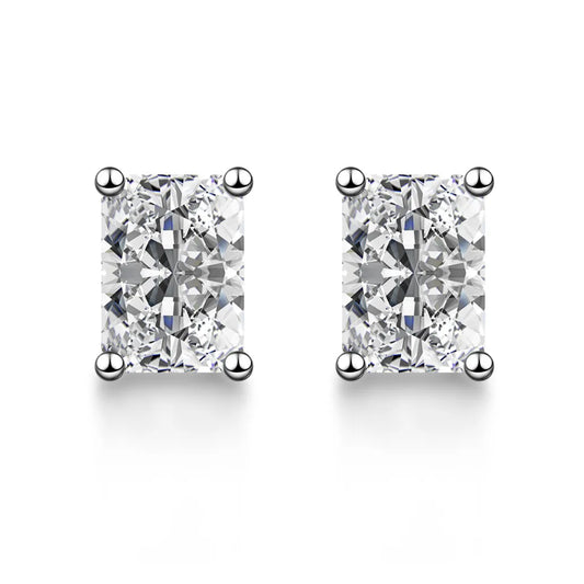 2.01 ctw Celestial Four-Prong Radiant-Cut Lab-Grown Diamond Earrings in PT950 Platinum