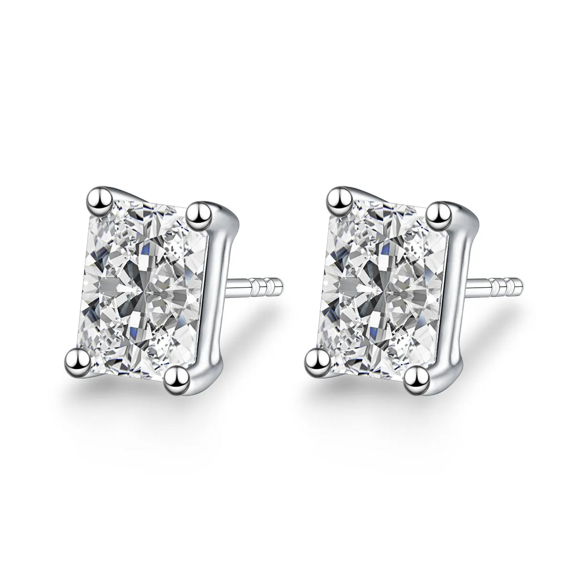 2.01 ctw Celestial Four-Prong Radiant-Cut Lab-Grown Diamond Earrings in PT950 Platinum