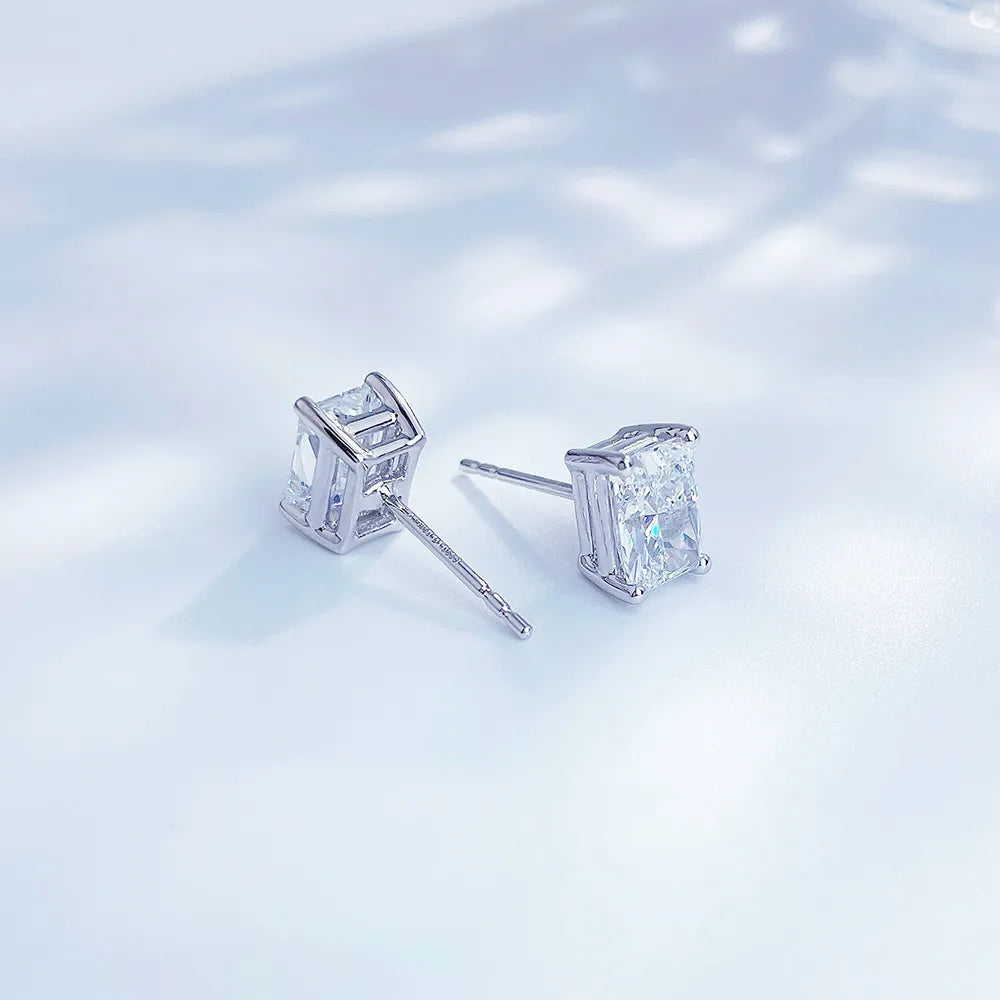 2.01 ctw Celestial Four-Prong Radiant-Cut Lab-Grown Diamond Earrings in PT950 Platinum