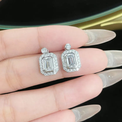2.01 ctw Celestial Emerald-Cut Lab-Grown Diamond Earrings in PT950 Platinum