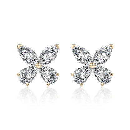 0.82 ctw Mixed-Cut Lab-Grown Diamond Earrings in 18K Yellow Gold