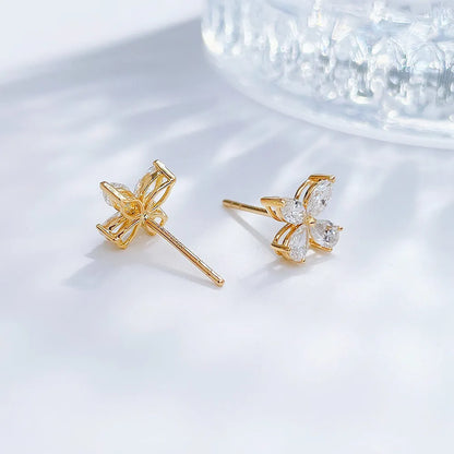 0.82 ctw Mixed-Cut Lab-Grown Diamond Earrings in 18K Yellow Gold
