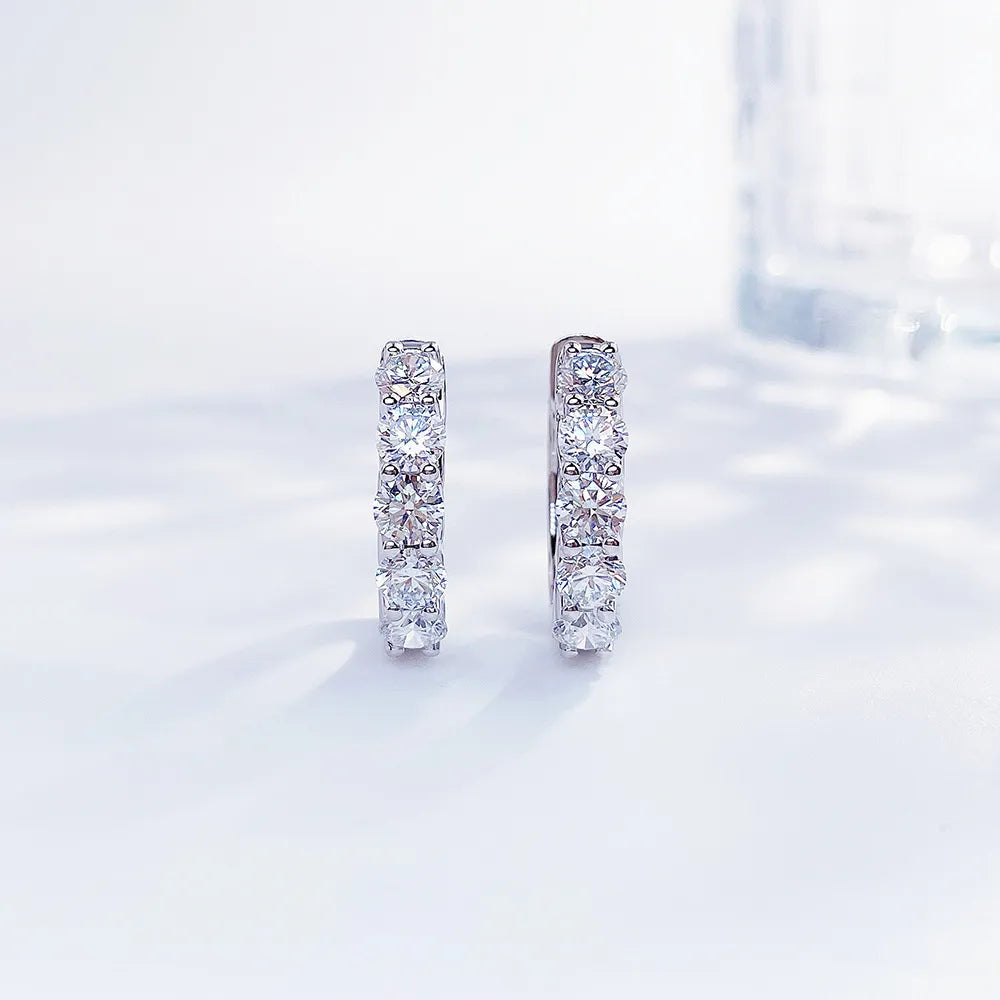 3.16 ctw Celestial Round-Cut Lab-Grown Diamond Earrings in PT950 Platinum