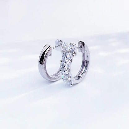 3.16 ctw Celestial Round-Cut Lab-Grown Diamond Earrings in PT950 Platinum