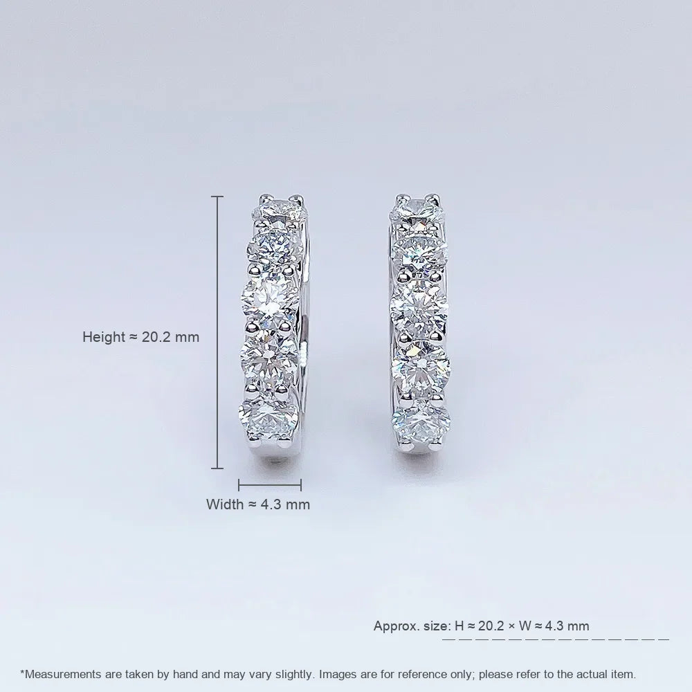 3.16 ctw Celestial Round-Cut Lab-Grown Diamond Earrings in PT950 Platinum