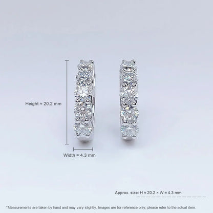 3.16 ctw Celestial Round-Cut Lab-Grown Diamond Earrings in PT950 Platinum