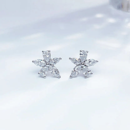 1.11 ctw Mixed-Cut Lab-Grown Diamond Earrings in PT950 Platinum