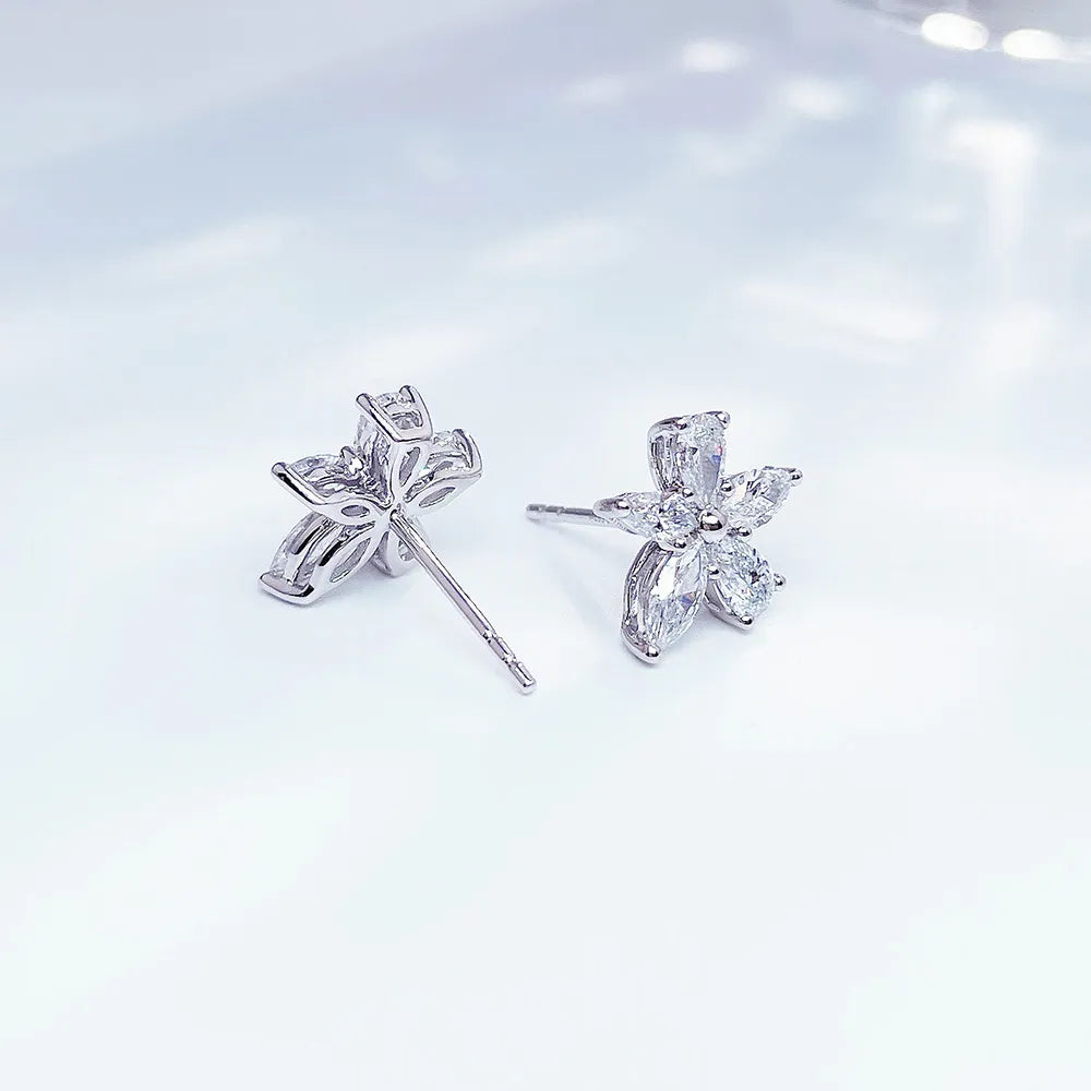 1.11 ctw Mixed-Cut Lab-Grown Diamond Earrings in PT950 Platinum