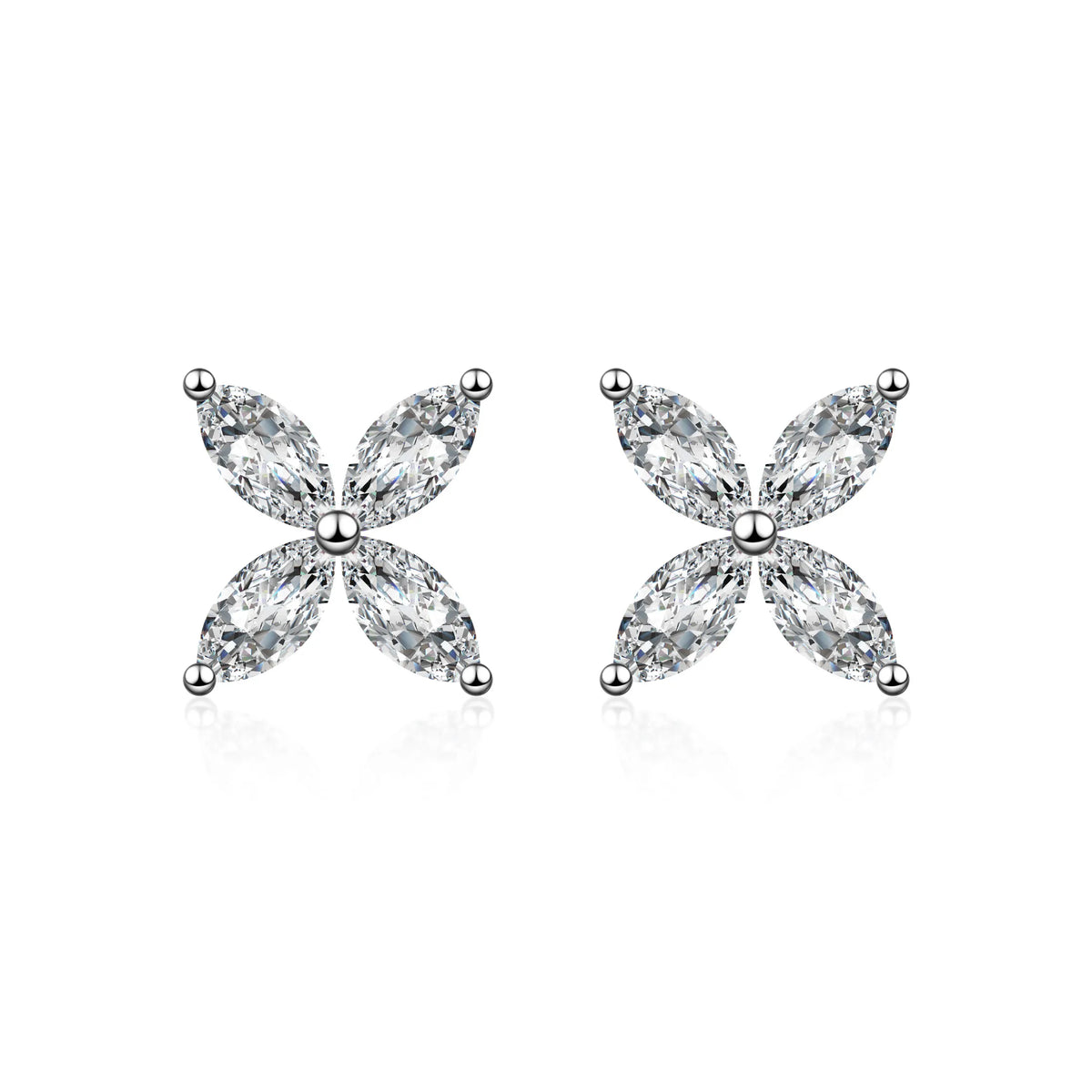 0.21 ctw Geometric Marquise-Cut Lab-Grown Diamond Earrings in PT950 Platinum
