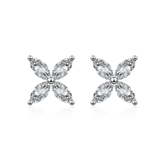 0.21 ctw Geometric Marquise-Cut Lab-Grown Diamond Earrings in PT950 Platinum