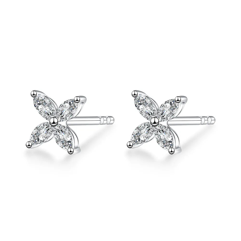 0.21 ctw Geometric Marquise-Cut Lab-Grown Diamond Earrings in PT950 Platinum