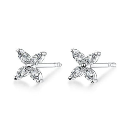 0.21 ctw Geometric Marquise-Cut Lab-Grown Diamond Earrings in PT950 Platinum