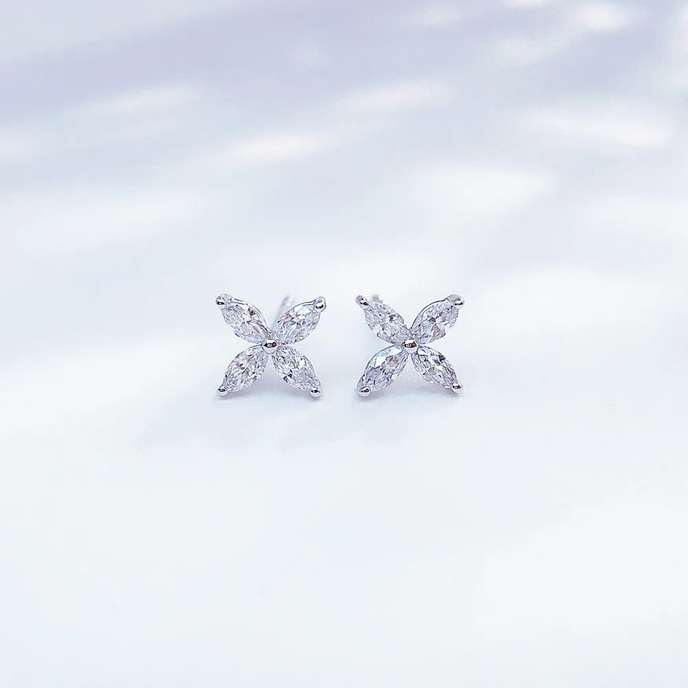 0.21 ctw Geometric Marquise-Cut Lab-Grown Diamond Earrings in PT950 Platinum