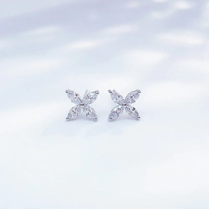 0.21 ctw Geometric Marquise-Cut Lab-Grown Diamond Earrings in PT950 Platinum