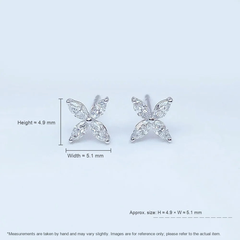 0.21 ctw Geometric Marquise-Cut Lab-Grown Diamond Earrings in PT950 Platinum