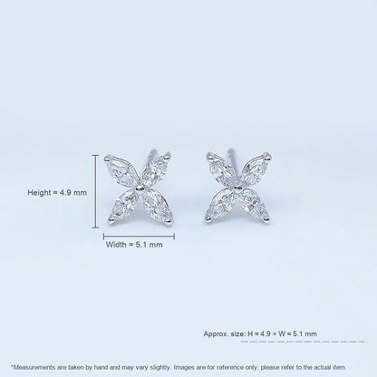 0.21 ctw Geometric Marquise-Cut Lab-Grown Diamond Earrings in PT950 Platinum