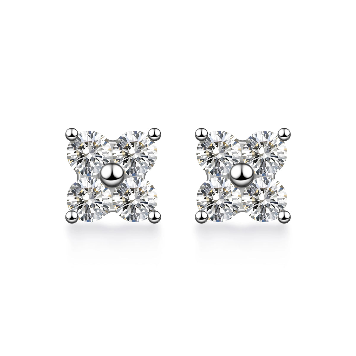 1.62 ctw Princess-Cut Lab-Grown Diamond Stud Earrings in PT950 Platinum