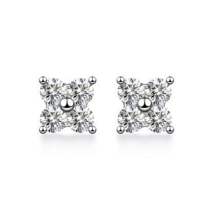 1.62 ctw Princess-Cut Lab-Grown Diamond Stud Earrings in PT950 Platinum