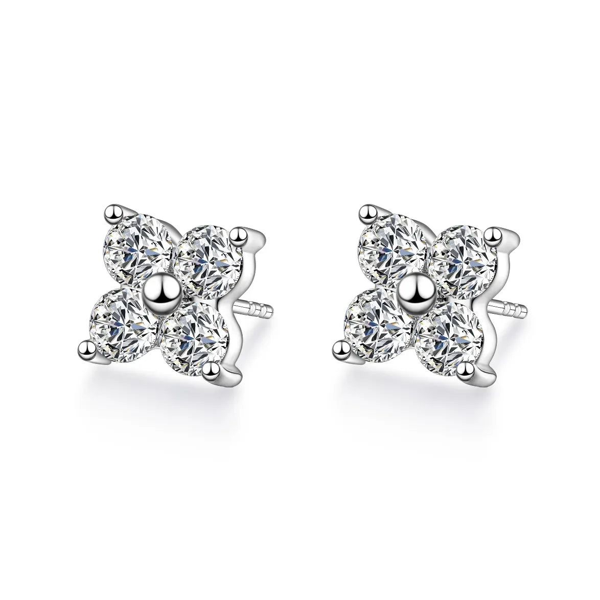 1.62 ctw Princess-Cut Lab-Grown Diamond Stud Earrings in PT950 Platinum