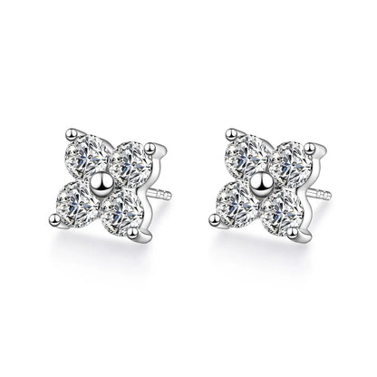 1.62 ctw Princess-Cut Lab-Grown Diamond Stud Earrings in PT950 Platinum