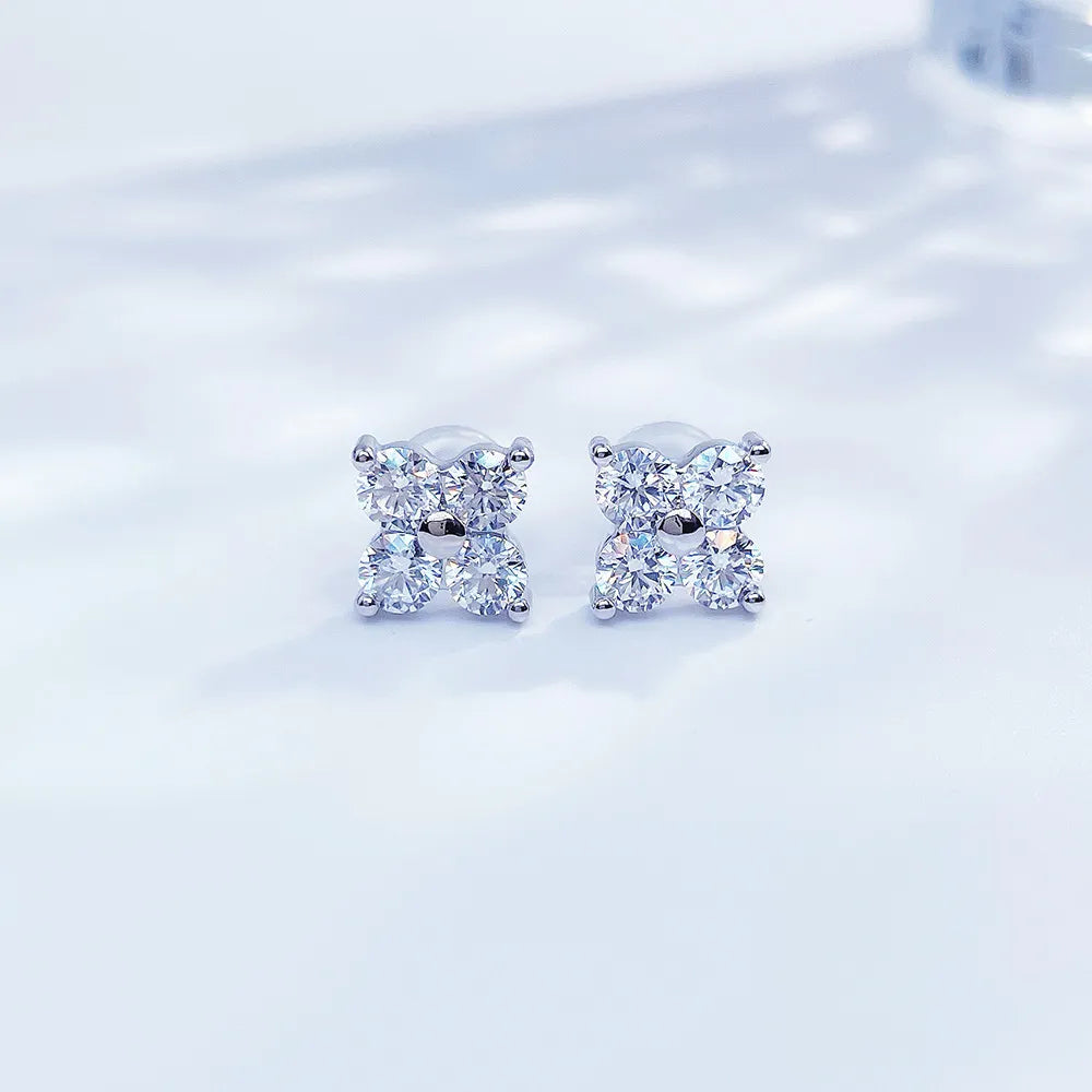 1.62 ctw Princess-Cut Lab-Grown Diamond Stud Earrings in PT950 Platinum