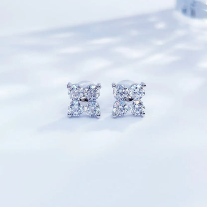 1.62 ctw Princess-Cut Lab-Grown Diamond Stud Earrings in PT950 Platinum