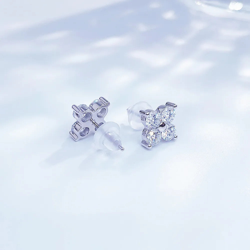 1.62 ctw Princess-Cut Lab-Grown Diamond Stud Earrings in PT950 Platinum