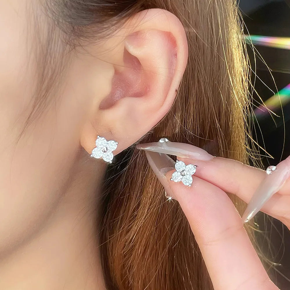 1.62 ctw Princess-Cut Lab-Grown Diamond Stud Earrings in PT950 Platinum