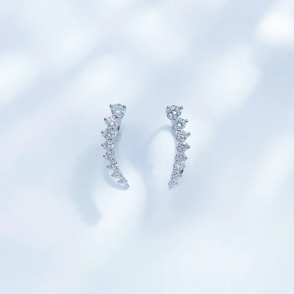0.52 ctw Round-Cut Lab-Grown Diamond Earrings in PT950 Platinum