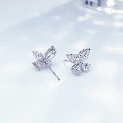 2.19 ctw Butterfly Mixed-Cut Lab-Grown Diamond Earrings in PT950 Platinum