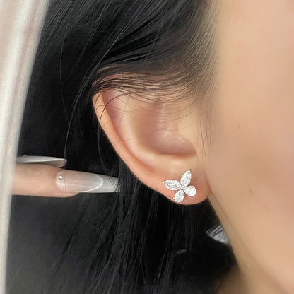 2.19 ctw Butterfly Mixed-Cut Lab-Grown Diamond Earrings in PT950 Platinum