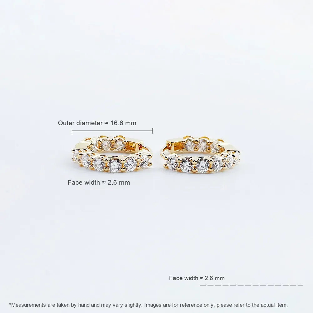 1.4 ctw Mixed-Cut Lab-Grown Diamond Earrings in 18K Yellow Gold