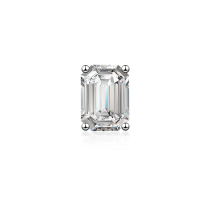 1.1 ctw Celestial Four-Prong Emerald-Cut Lab-Grown Diamond Stud Earrings in PT950 Platinum