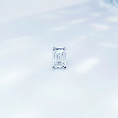 1.1 ctw Celestial Four-Prong Emerald-Cut Lab-Grown Diamond Stud Earrings in PT950 Platinum