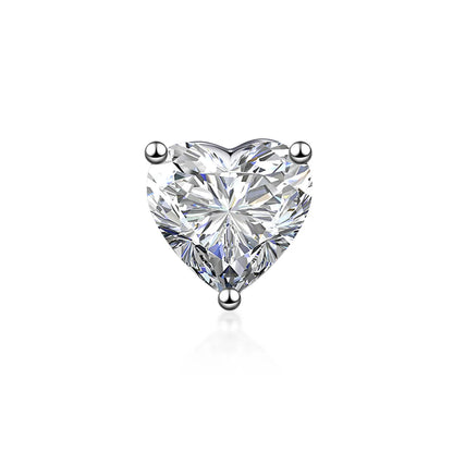 1.18 ctw Three-Prong Heart-Cut Lab-Grown Diamond Stud Earrings in PT950 Platinum