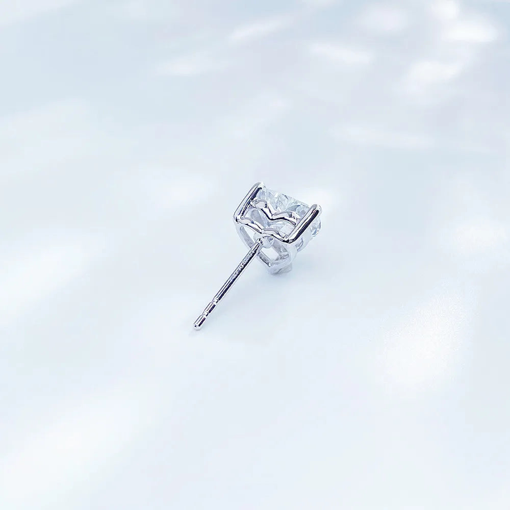 1.18 ctw Three-Prong Heart-Cut Lab-Grown Diamond Stud Earrings in PT950 Platinum