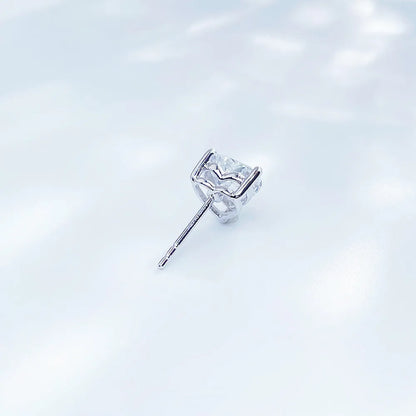 1.18 ctw Three-Prong Heart-Cut Lab-Grown Diamond Stud Earrings in PT950 Platinum